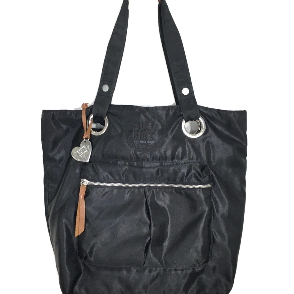 PINK Victoria's Secret Black Nylon Tote